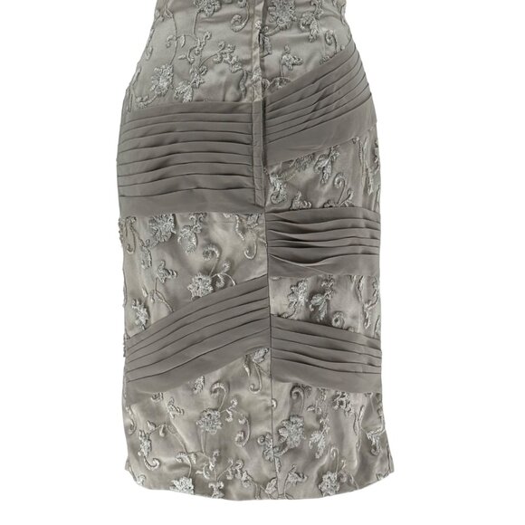 Strapless Embellished Silver Cocktail Dress By JJs House - Picture 8 of 12